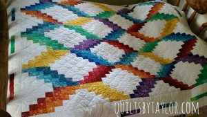 handmade quilts for Sale/ Heirloom Quality Quilts/ Rainbow Quilt/ Multi colored Bargello Quilt