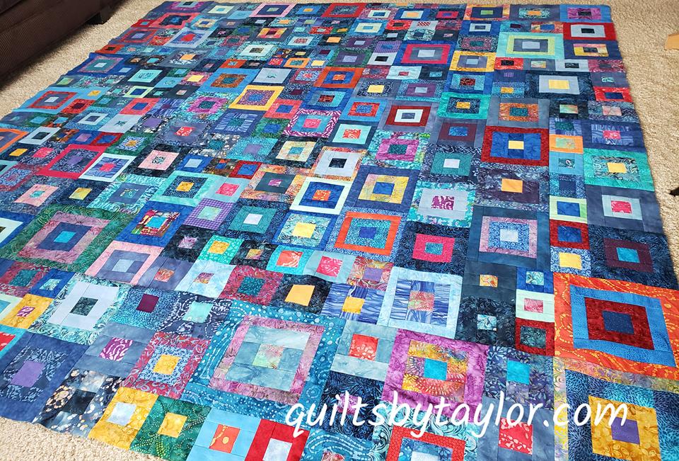 handmade cotton quilts for sale/ Blue Crush quilt/ Made To Order cotton quilt