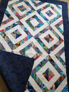 Quilts For Sale/ Quilt for Sale/ Quilt for Sale Handmade Summer Blues Picnic Quilt/ Made To Order Quilt/ King or Queen - Image 5
