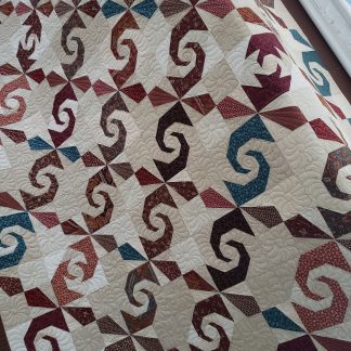 Snails Trail Quilt/ Ready to ship/ autum