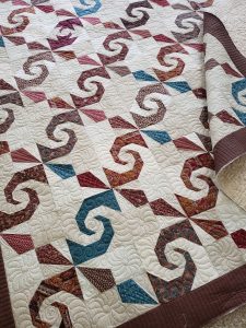 Snails Trail Quilt/ Ready to ship/ autumn