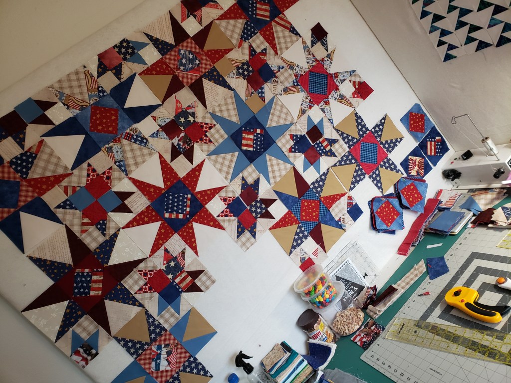 Quilts For Sale | Handmade Quilts | Patriotic Star Quilt | Custom Made Quilt