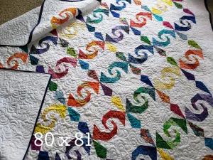 Quilts For Sale/ Quilt for Sale/ Quilt for Sale Handmade This version highlights clean lines and symmetry, offering a modern take on a traditional quilt design.
