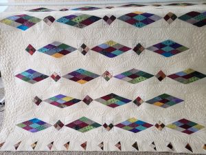 Finished quilt/ string diamonds quilt