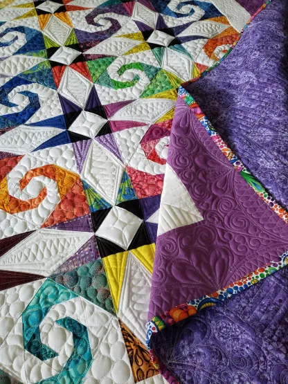 quilts for Sale/ Handmade Quilt/ Rainbow Quilt