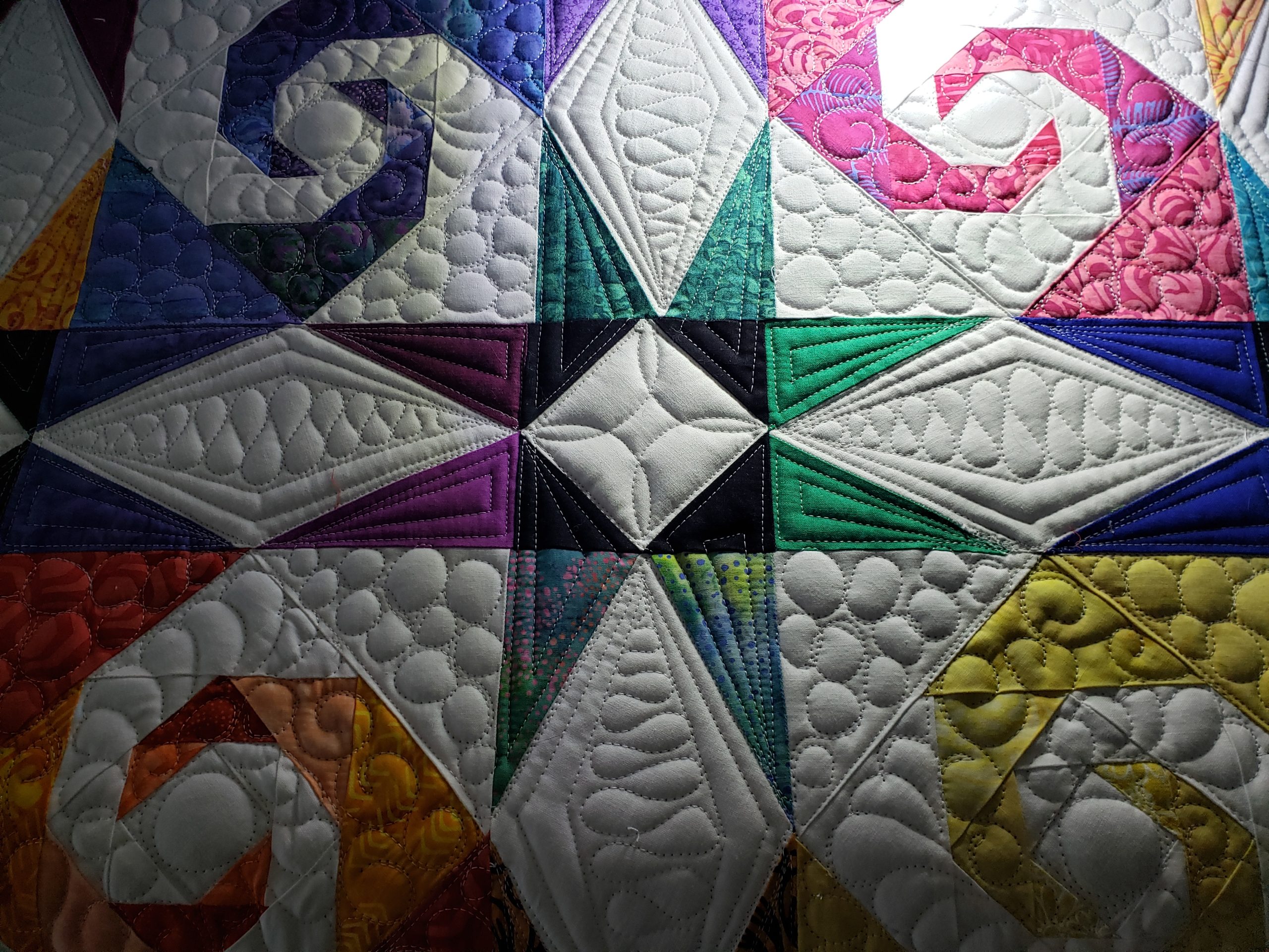 Rainbow Quilts/ Quilts for Sale/Storm at Sea/ Handmade bedding Quilt