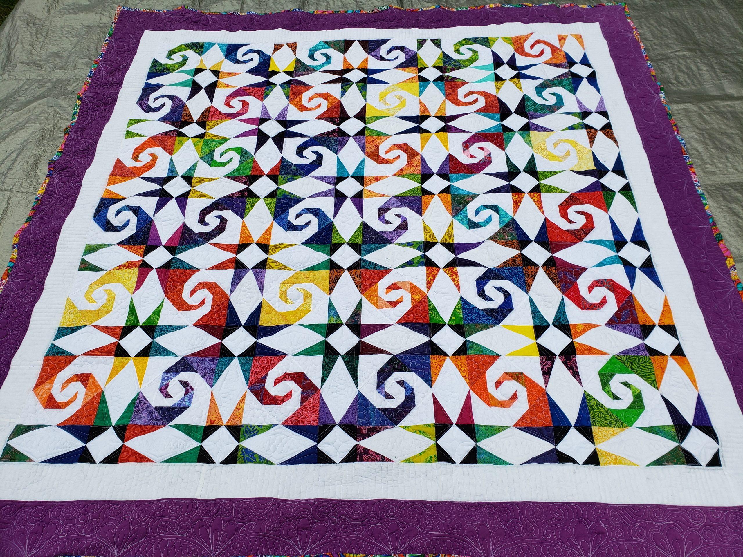 Snauls Trail Quilt/ Rainbow Storm At Sea Quilt/ and Other favorite Stash Of Quilt