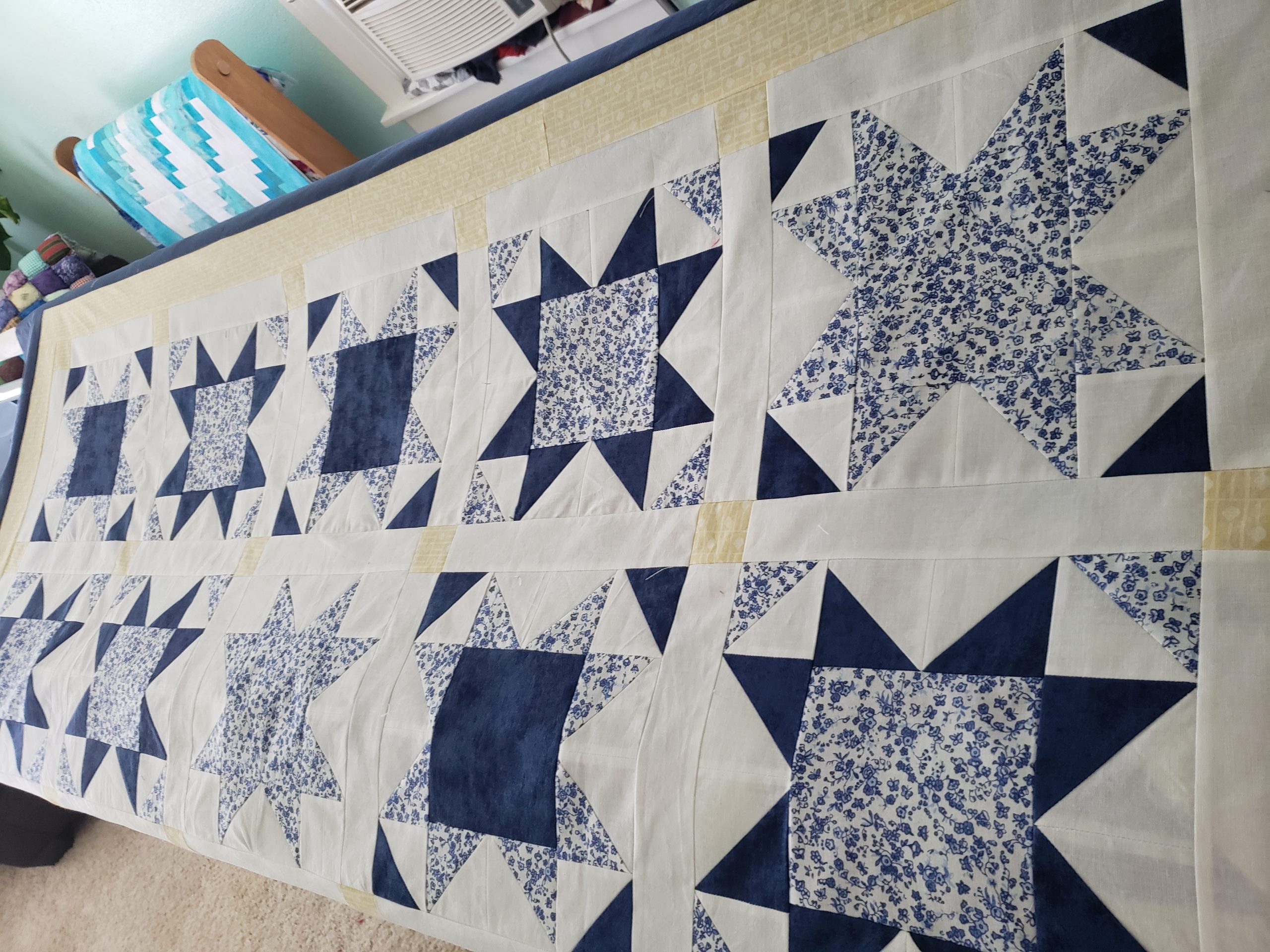 Quilts For Sale/ Quilt for Sale/ Quilt for Sale Handmade 16 Stars Quilt / Made To Order Quilt/ King or Queen - Image 2