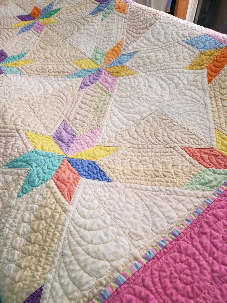 handmade quilts/ quilts for sale/ Pastel Hunter Star