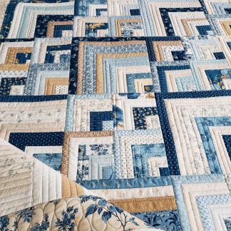 handmade quilts for sale/ log cabin on pointquilt/ made to order