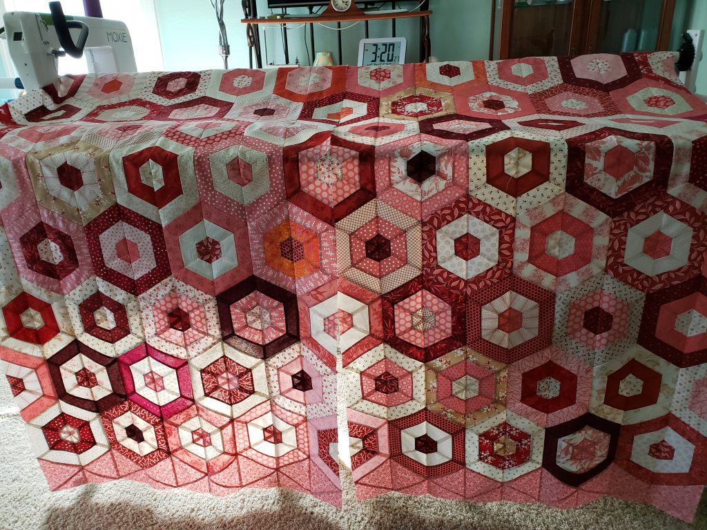 Quilts for sale/ Cascading Hexagons