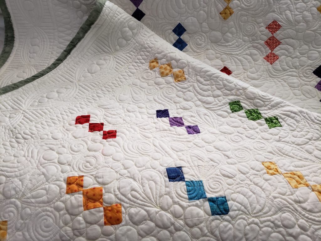 Handmade quilts for Sale/ Color Chips Quilt, beautiful double batted quilt/ ready to ship