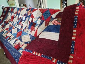 Patriotic Star Quilt/ Vintage Inspired Patriotic Quilt