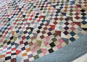 Quilts For Sale Quilts for Sale/ Handmade Quilts/ Custom-stitched patriotic quilt block detail with reproduction prints