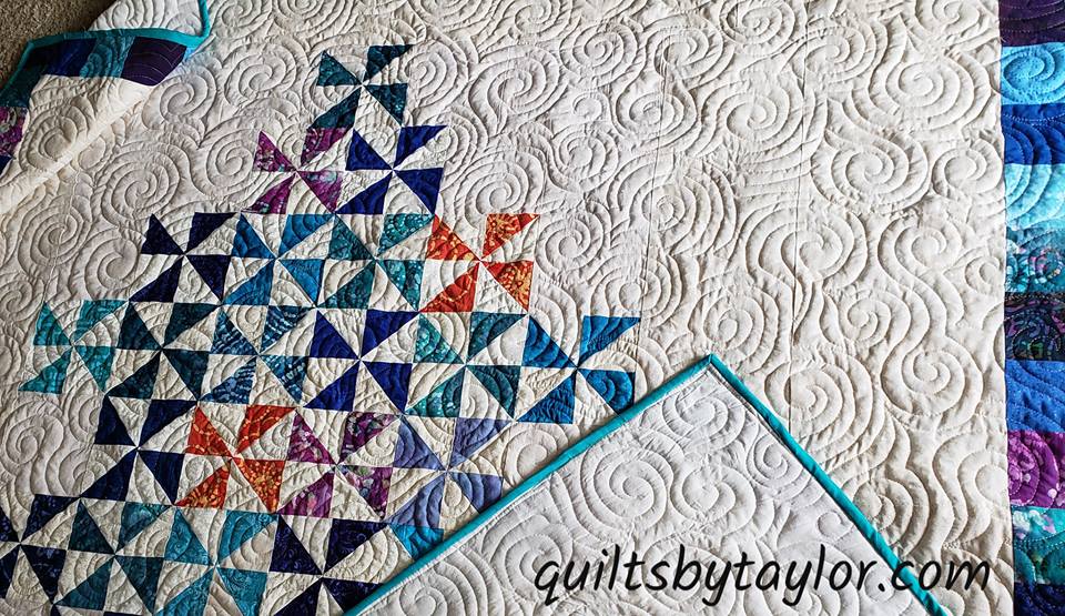 Handmade King Size Quilts/ Pinwheel Quilt/ Custom Made Quits for Sale/ Made to Order in your colors and sizes