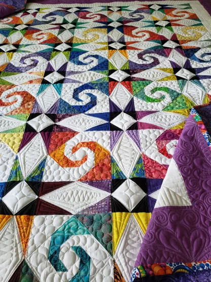 Quilts for sale/ Custom Made/ Storm At Sea Quilt/ Rainbow Quilts/ Handmade quilts