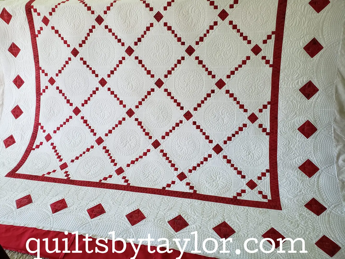 Custom Made Irish chain quilt/ handmade quilts online/ King Size Cotton Quilts