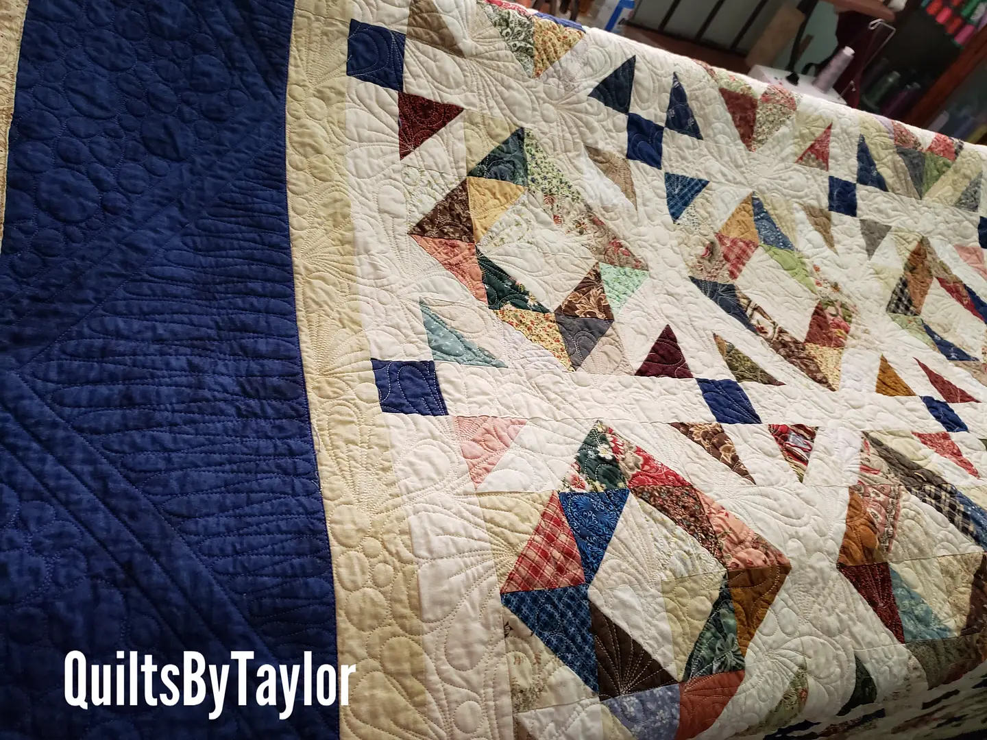 Quilts For Sale/ Quilt for Sale/ Quilt for Sale Handmade Quilt For Sale/ Square in A Square Quilt — Ready to Ship (88×91) - Image 11