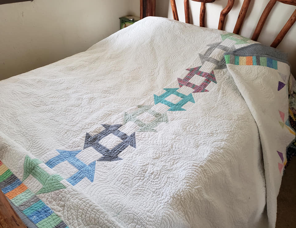 Quilts For Sale/ Quilt for Sale/ Quilt for Sale Handmade Finished Hashtag Quilt (Ready to Ship) (104 x 118) - Image 4