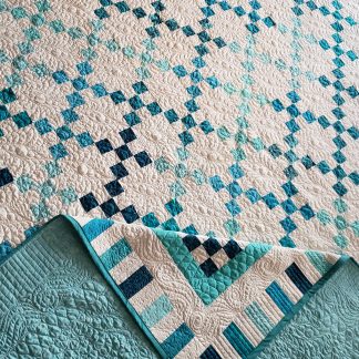 Irish Chain Quilts/ Custom Made Cotton Quilts for Sale