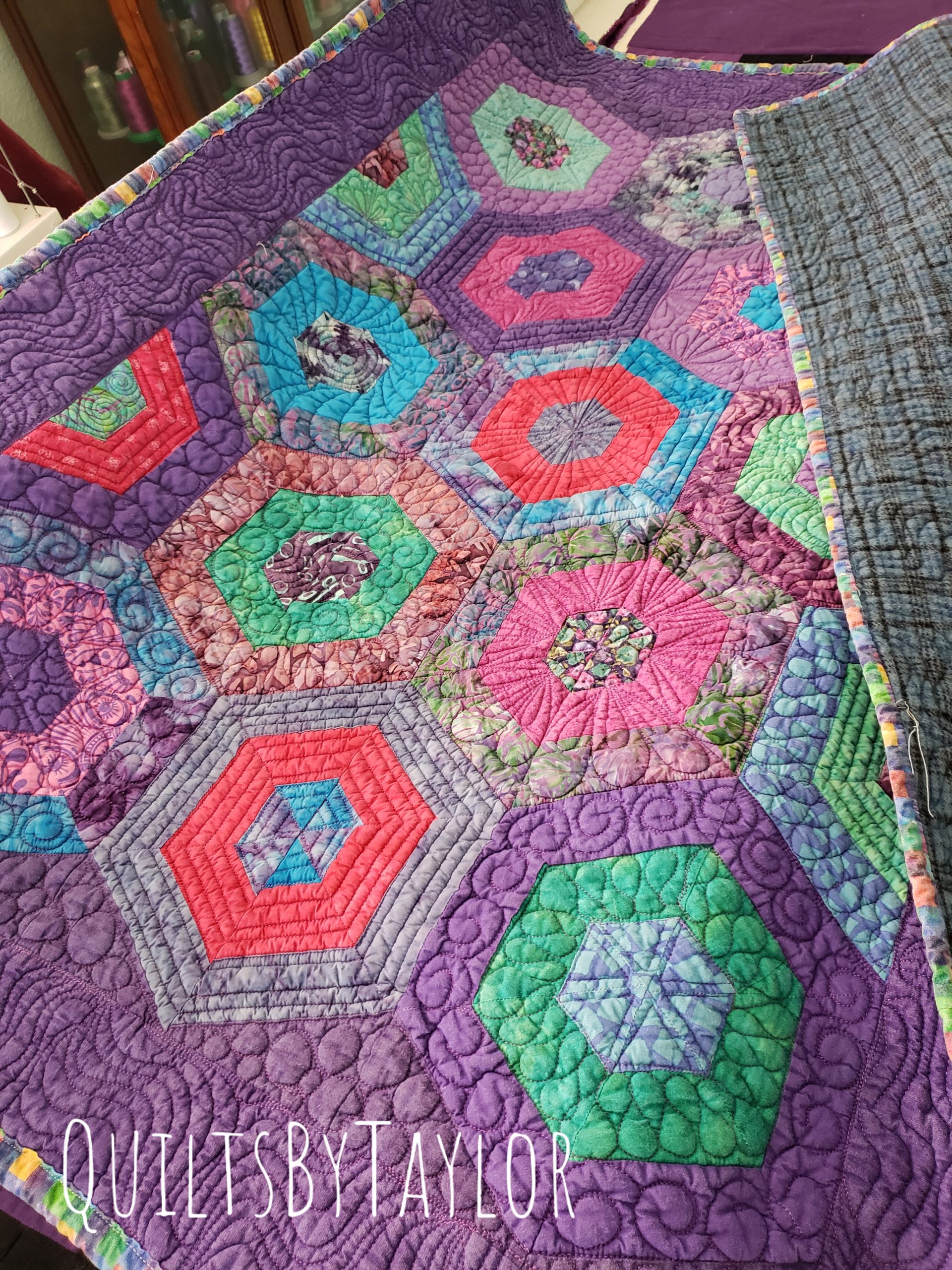 Quilts For Sale/ Quilt for Sale/ Quilt for Sale Handmade handmade quilts/ hexagon quilt rug quilted table rug hexagon quilt décor handmade quilted rug cotton quilt mini rug