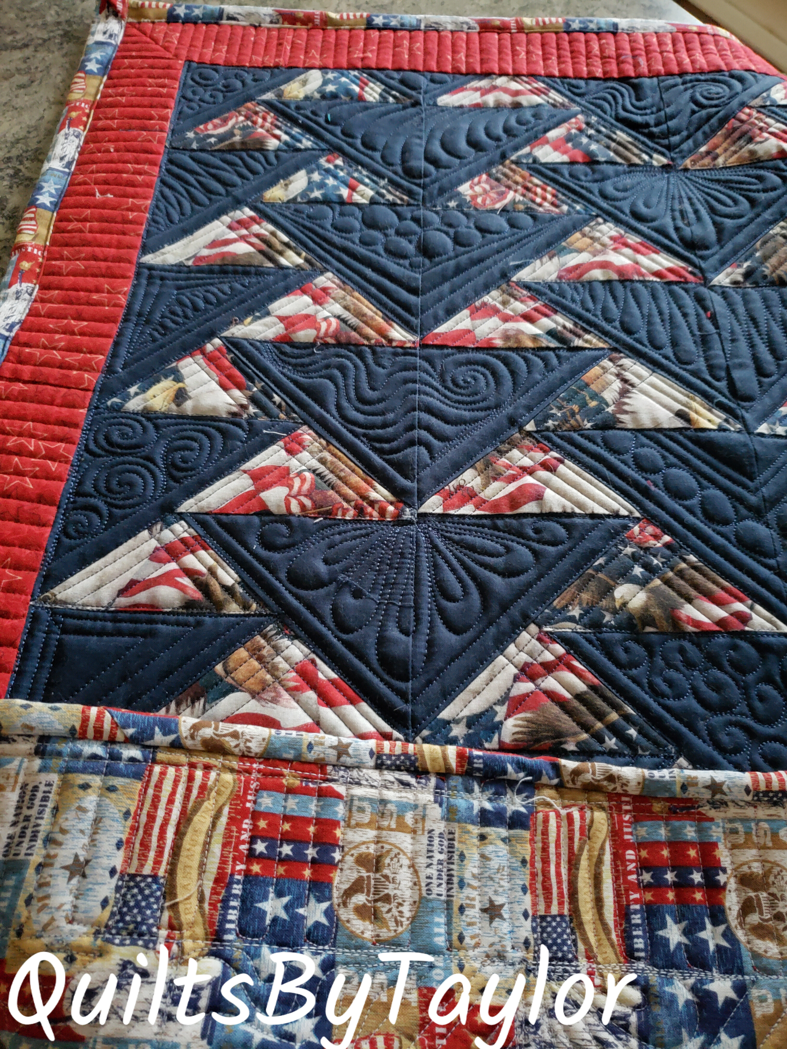 Handmade Quilts For Sale Quilted Table Rug/ Handmade Quilts/ USA Quilt for sale