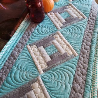 handmade quilt for sale, quilted table runner, log cabin quilt, quilts for sale, quilted home décor, custom quilted runner