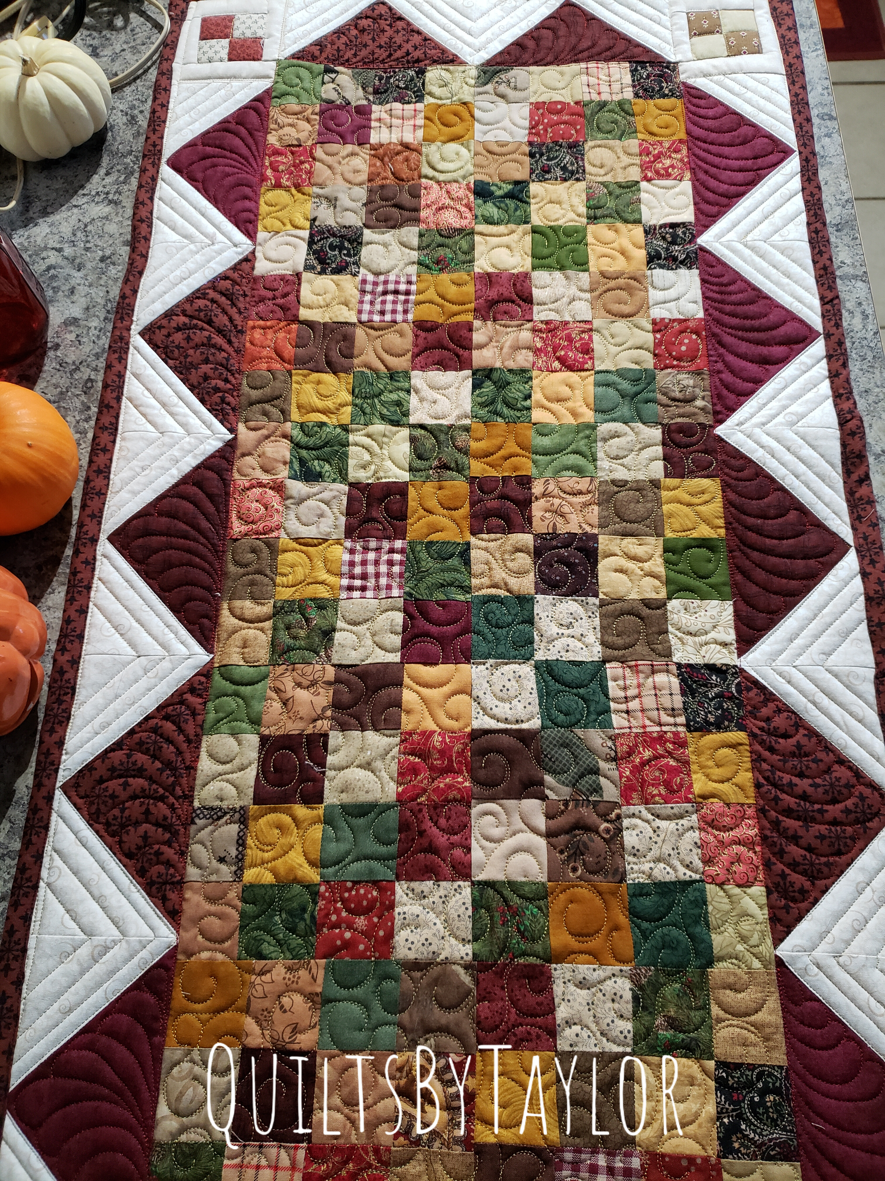 handmade quilts/ handmade quilted décor • small quilt gift • quilted table rug • handmade table topper t