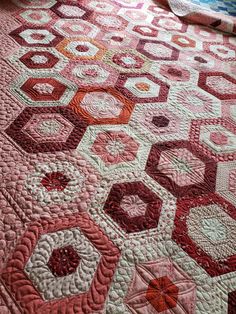 Hexagon Quilt/ Cascading Hexagons/ Made To Order