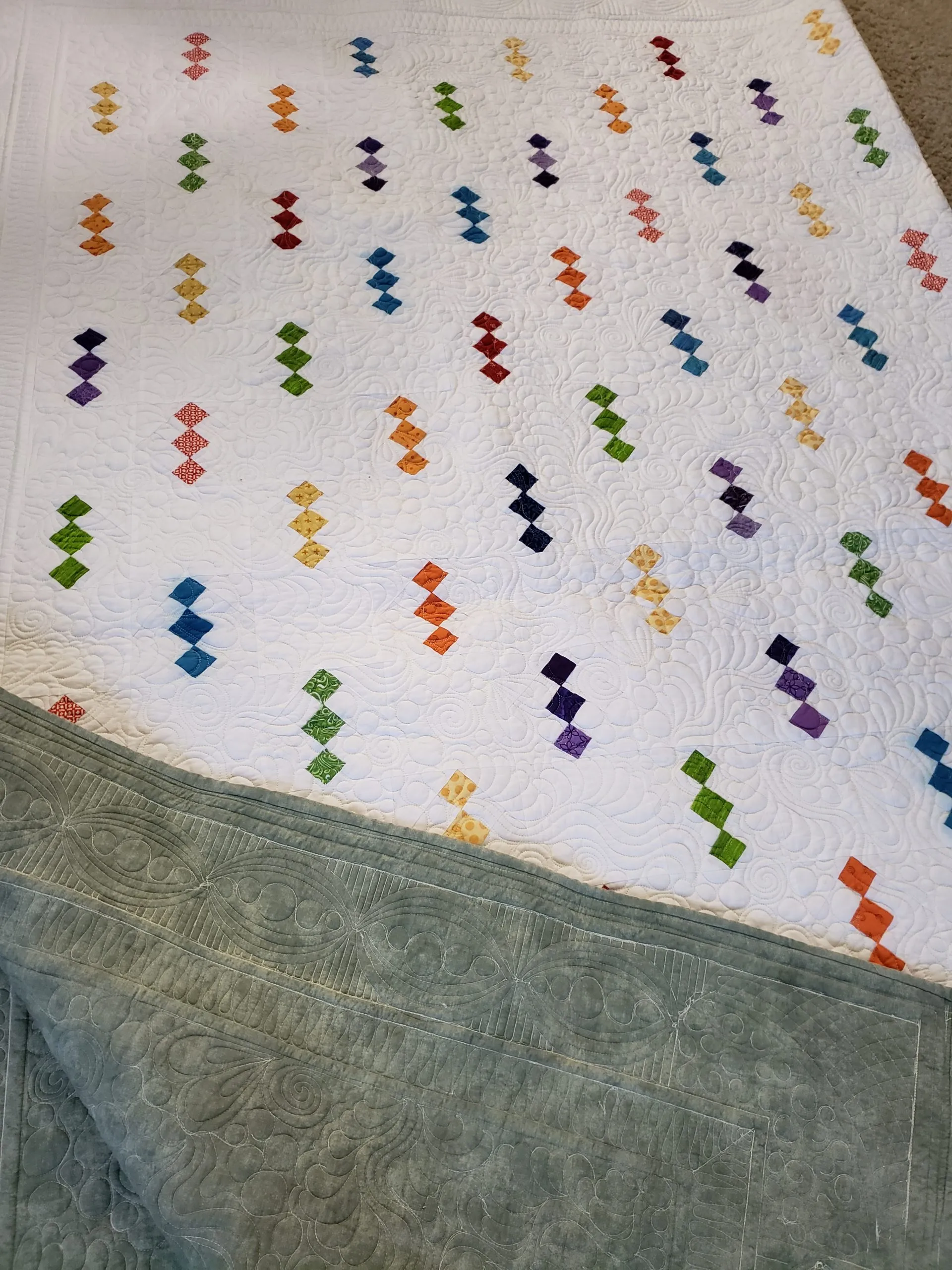 color chips quilt/ made to order
