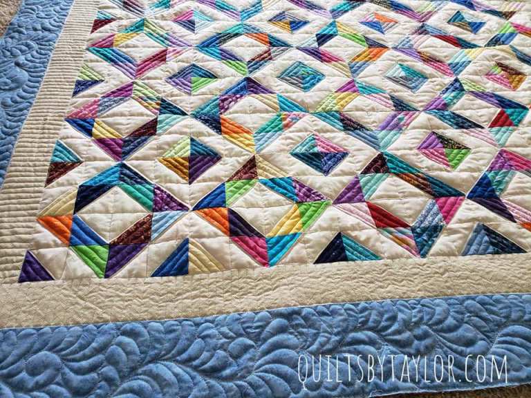 Summer Blues Pinic Quilt/ Made To Order/ King quilt/ queen quilt