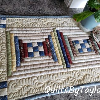 quilted table topper patchwork table topper irish chain table topper small quilted centerpiece