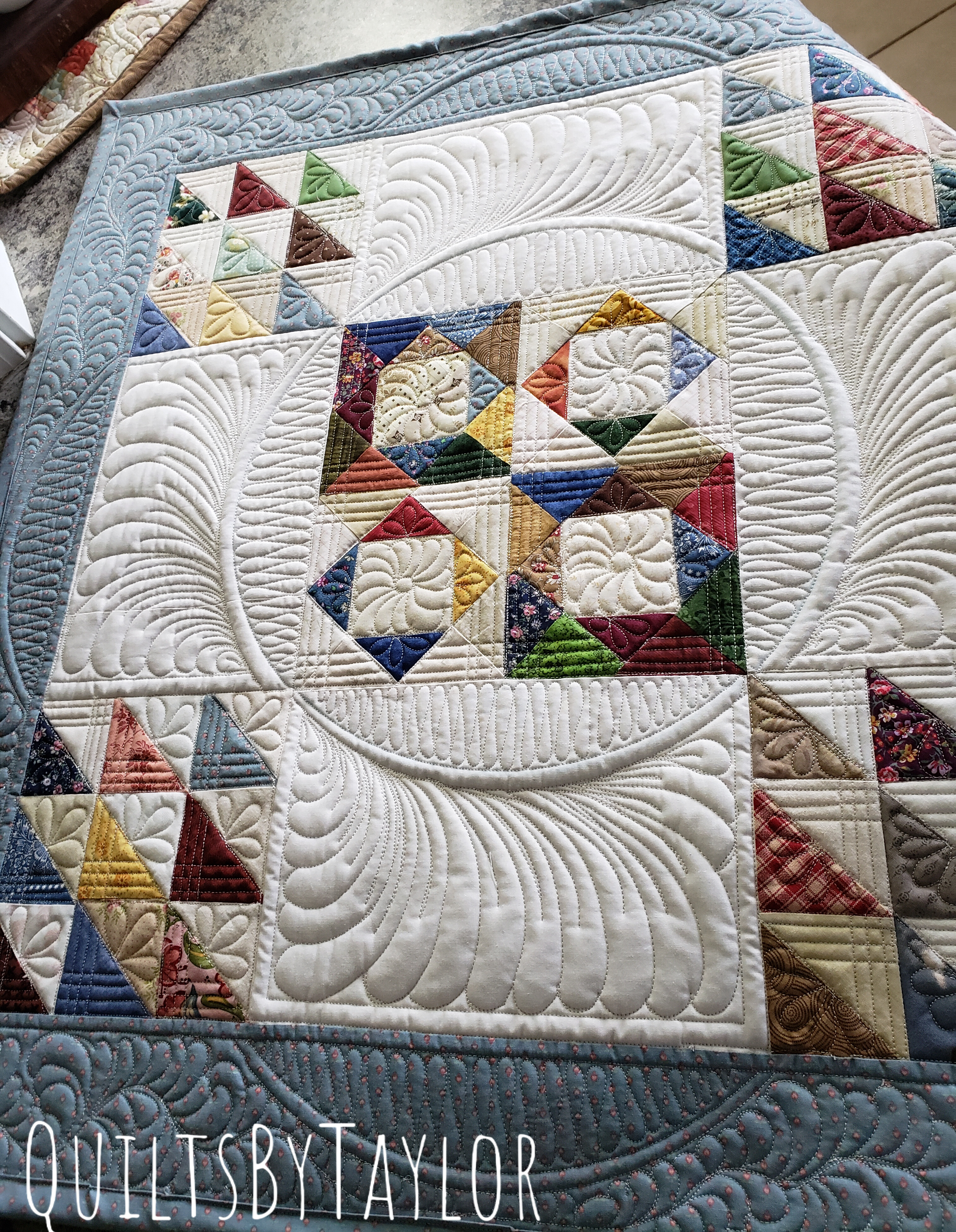 handmade home decor quilt mini quilt for table quilted centerpiece scrappy quilt decor small handmade quilt