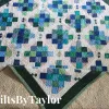 green jelly bean quilt/ ready to ship/ quilts for sale
