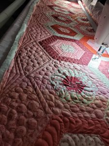 Quilts For Sale/ Quilt for Sale/ Quilt for Sale Handmade Hexagon Quilt/ Cascading Hexagons/ Made To Order