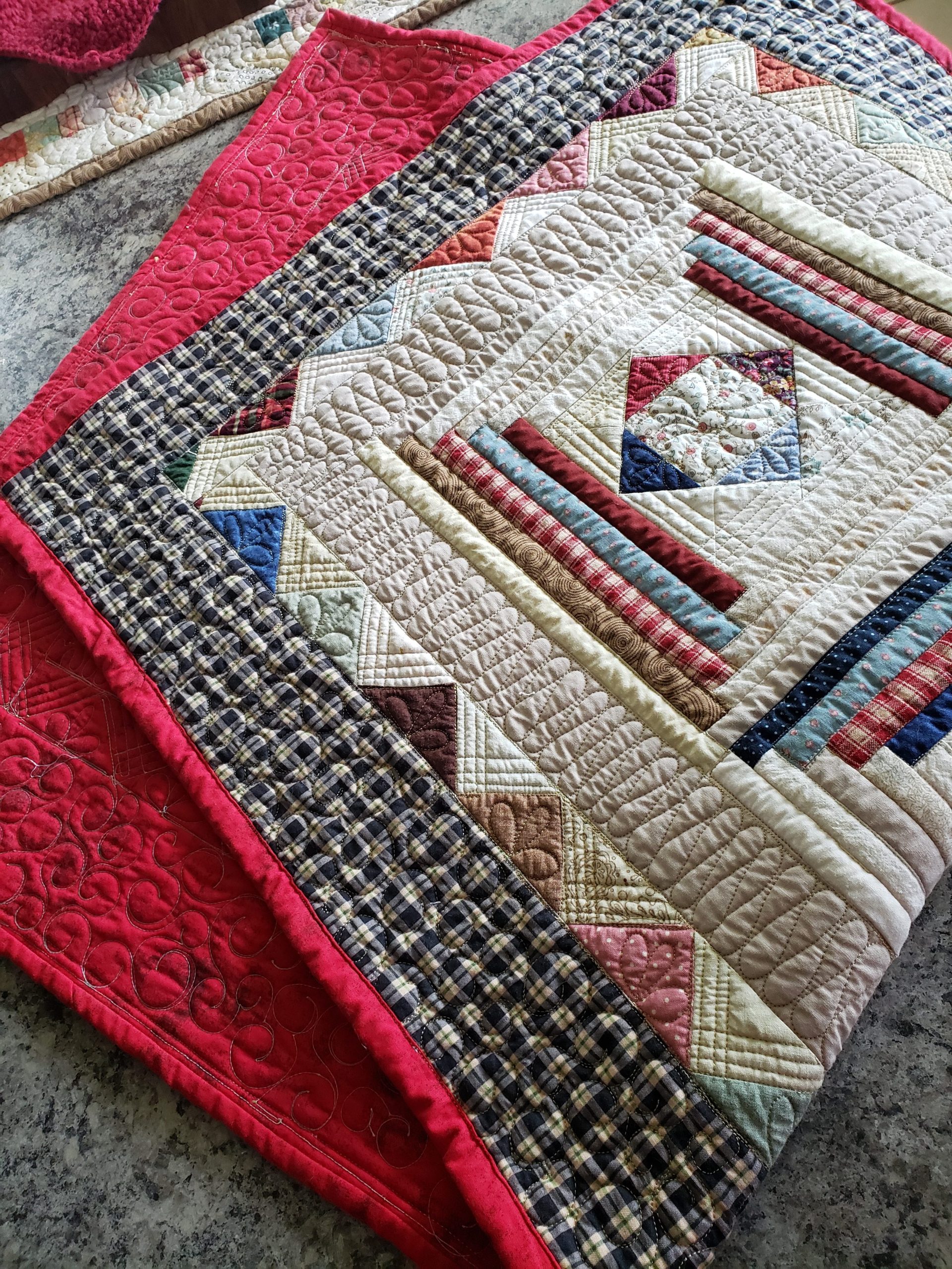 Quilts For Sale/ Quilt for Sale/ Quilt for Sale Handmade Courthose steps quilt/ finished quilt /ready to ship/ handmade quilts