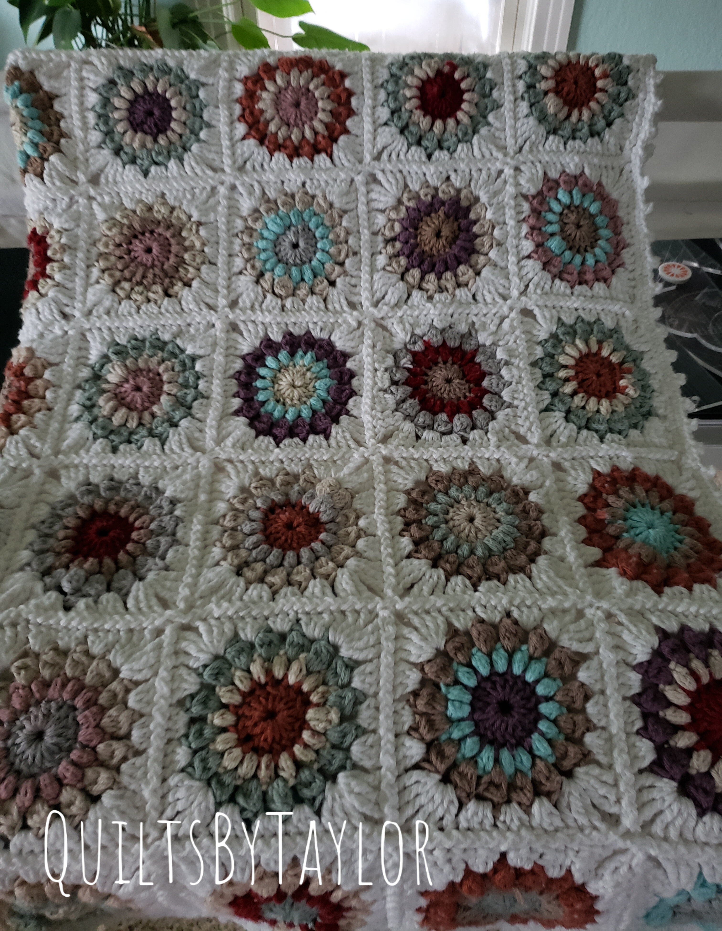 Handmade Crochet Cotton Throw Blanket