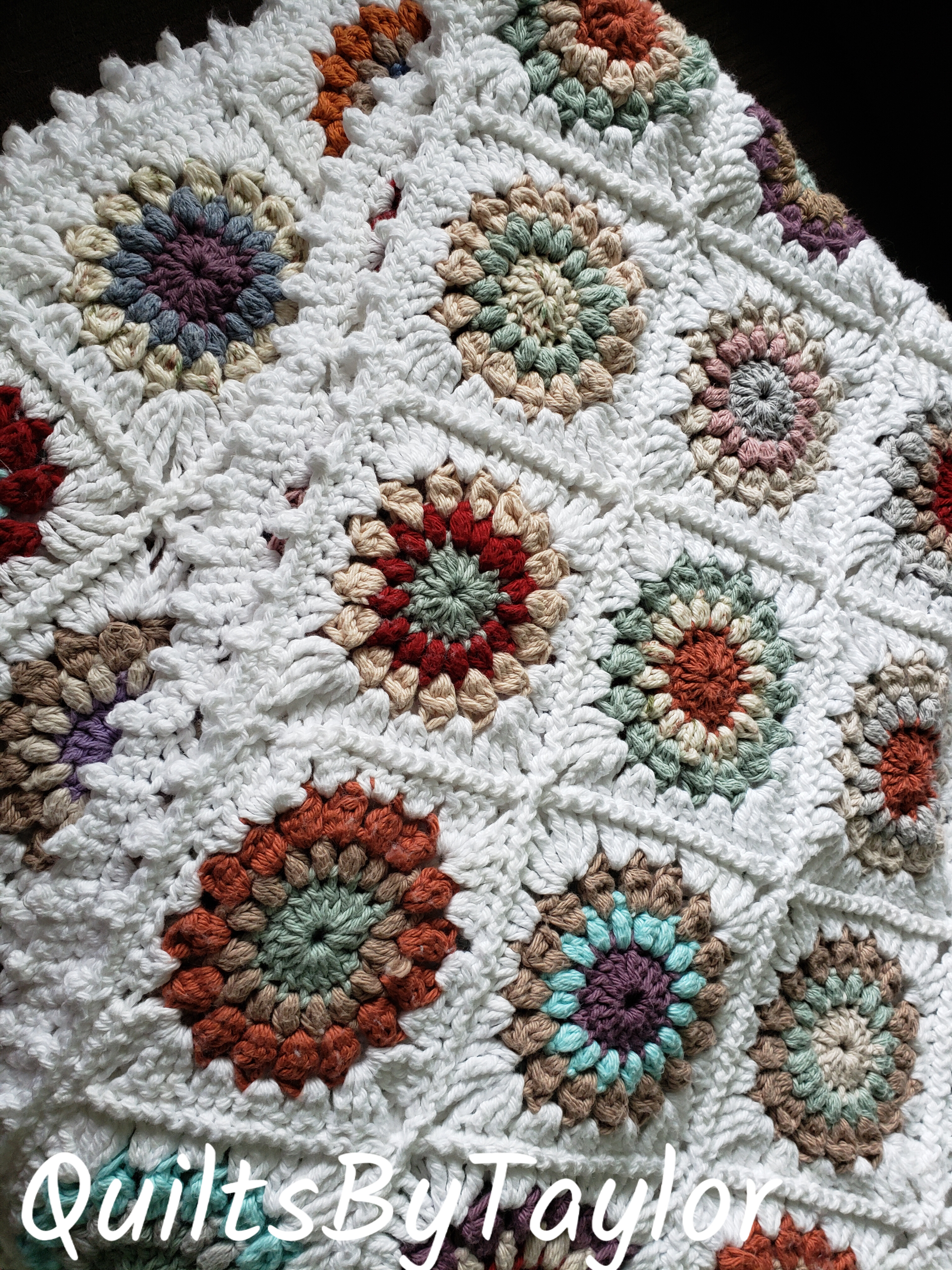 handmade cotton crochet blanket
