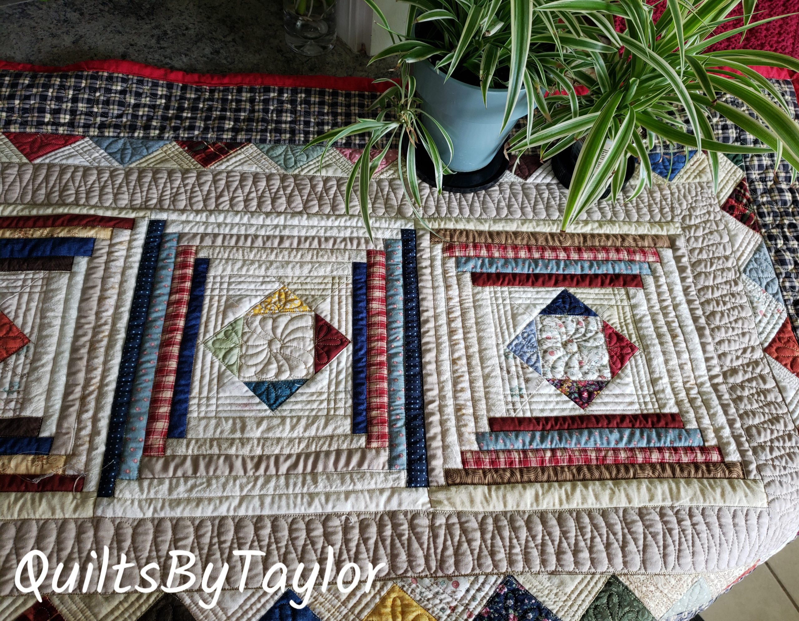 Quilts For Sale/ Quilt for Sale/ Quilt for Sale Handmade Courthose steps quilt/ finished quilt /ready to ship/ handmade quilts