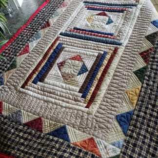 Home decor/ quilted home accents/ Table Topper quilted throw