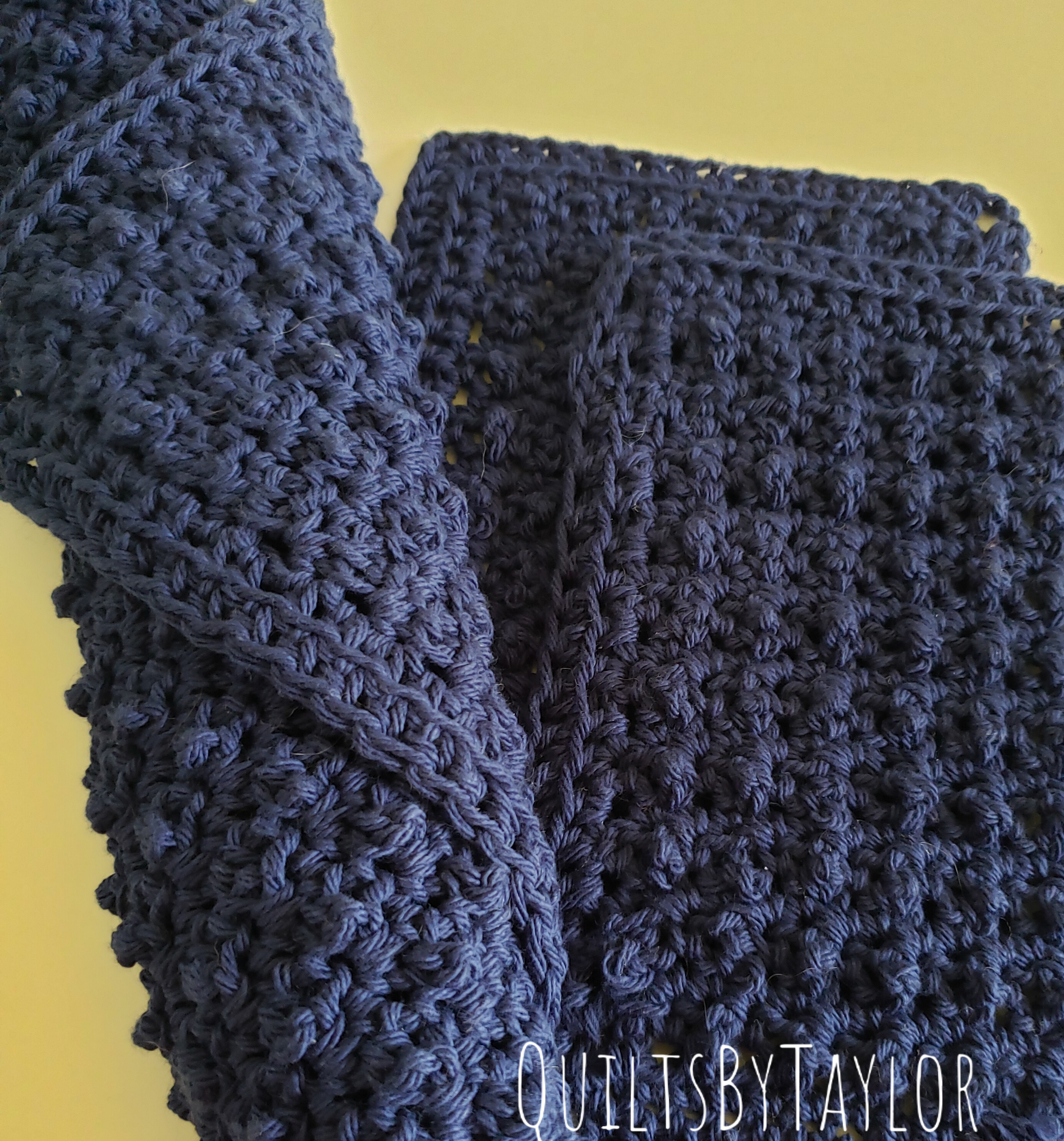 Cotton Crochet Kitchen Towel Set Cotton Crochet Kitchen Towel Set/ Navy Blue/Cotton Crochet/ Dark Blue Cotton Hand Towels/ Cotton Crochet/ Handmade kitchen towels