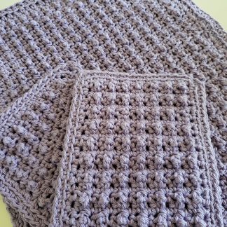 Cotton Crochet Kitchen Towel Set/ Light Purple/ ready To Ship