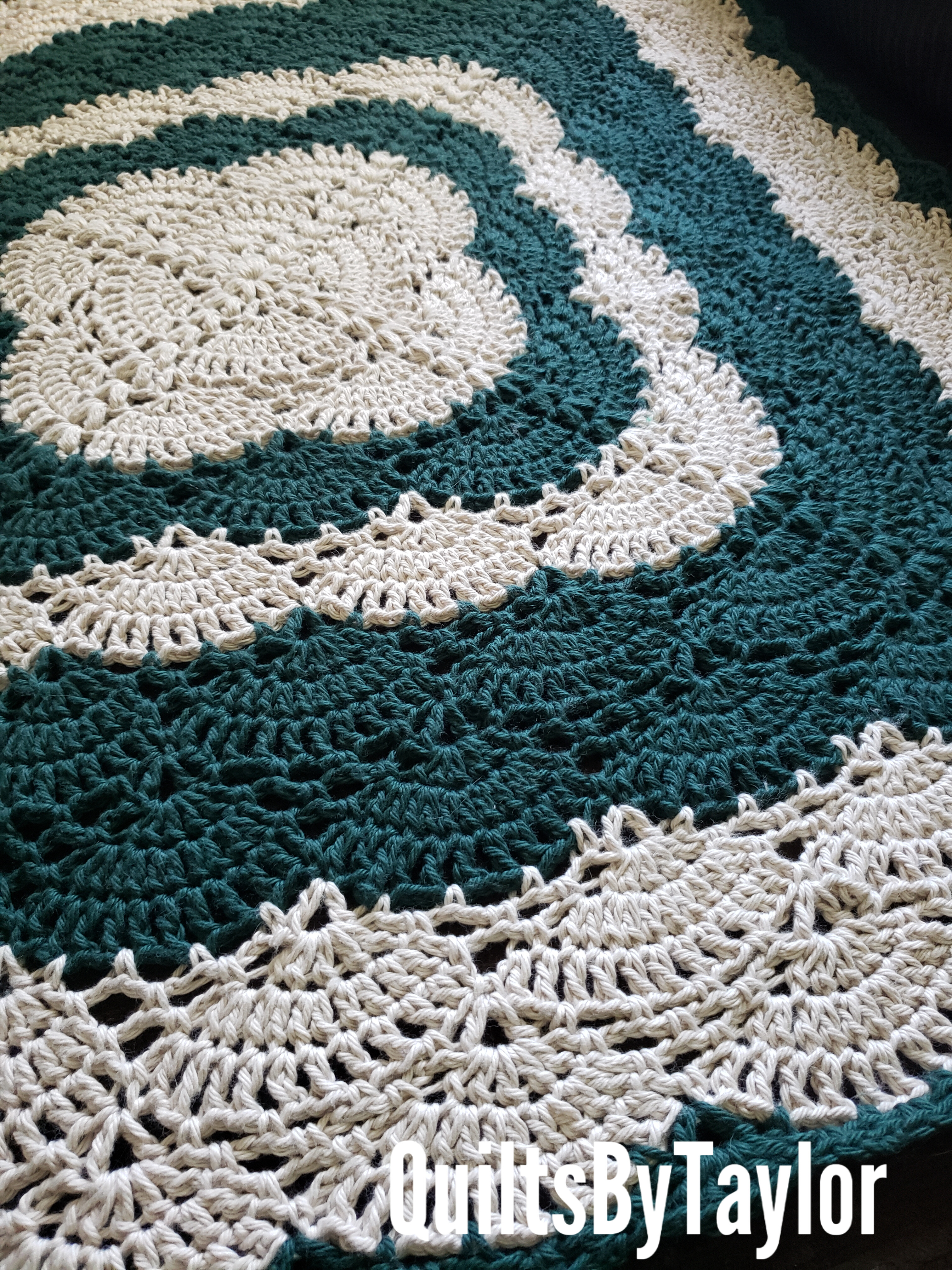 Cotton Crochet/ Bella Flora Blanket/ Custom Made Cotton Blankets