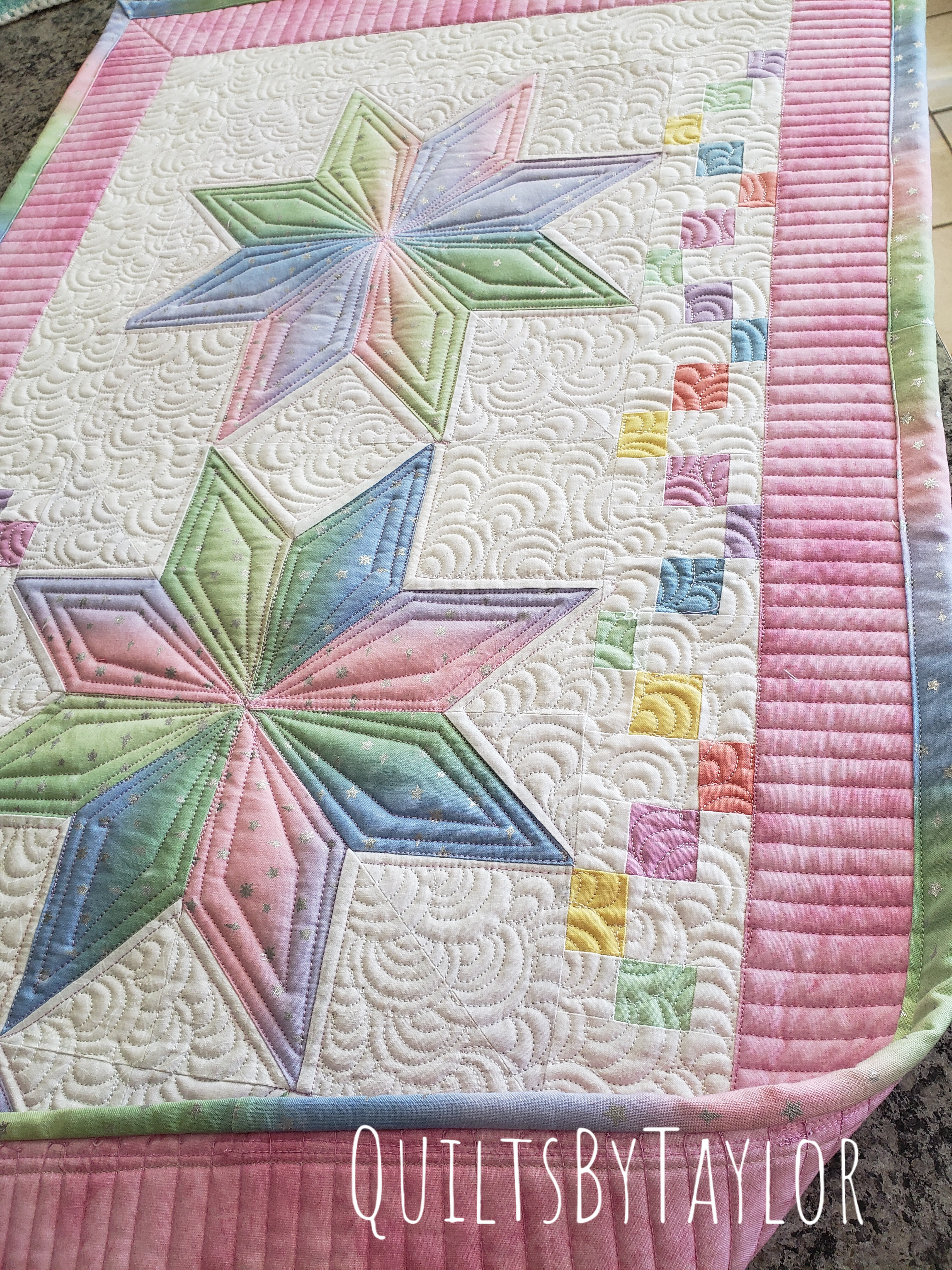  Lemoyne Star Table Runner Bring timeless beauty to your home with this handmade Lemoyne Star table runner.
