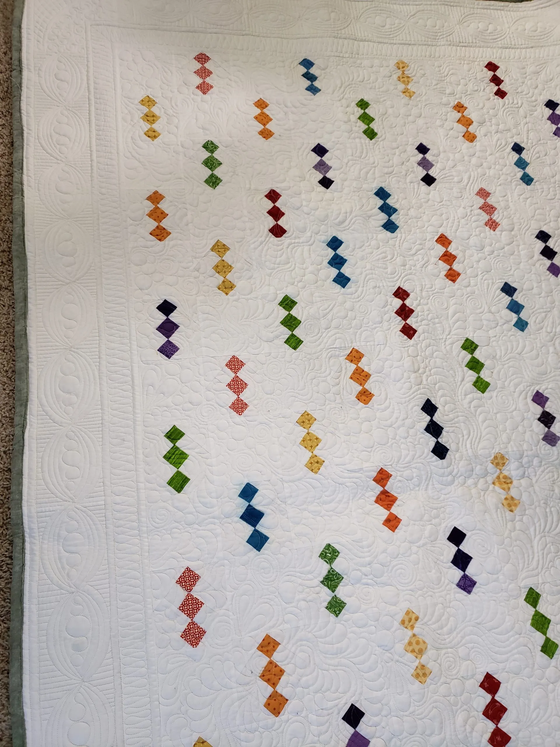 Quilts For Sale/ Quilt for Sale/ Quilt for Sale Handmade Beautiful Color Chips Quilt/ Quilt For Sale/ 80 X 98/ Finished Quilt/ Ready To Ship - Image 7