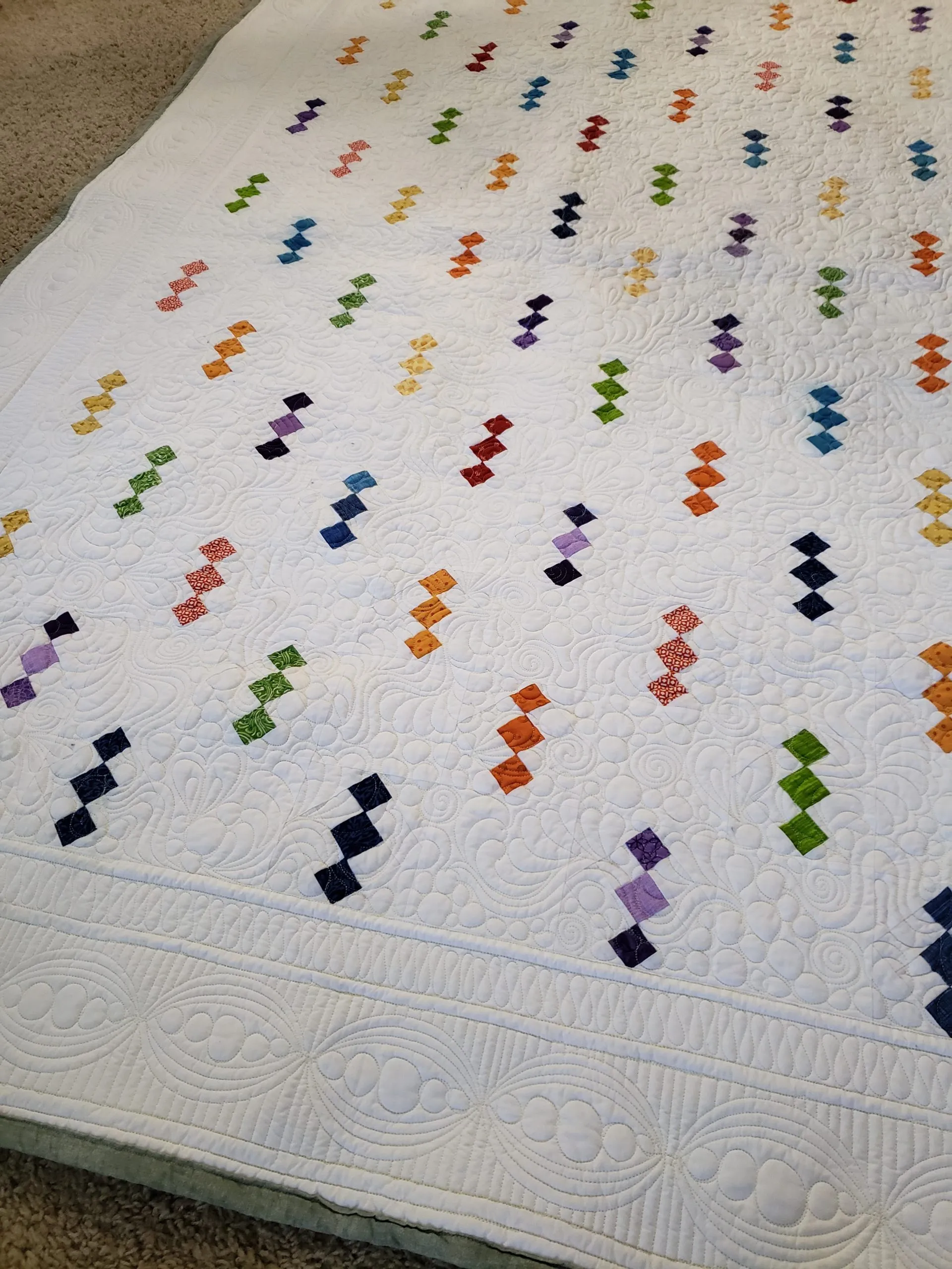Quilts For Sale/ Quilt for Sale/ Quilt for Sale Handmade Beautiful Color Chips Quilt/ Quilt For Sale/ 80 X 98/ Finished Quilt/ Ready To Ship - Image 5
