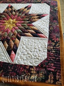 Little Dipper Lone Star Quilt – Handmade Batik Table Topper