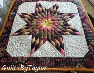 Little Dipper Lone Star Quilt – Handmade Batik Table Topper