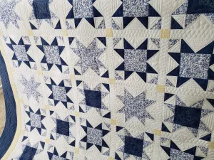 ohio star quilt/ made to order/ blue and yellow