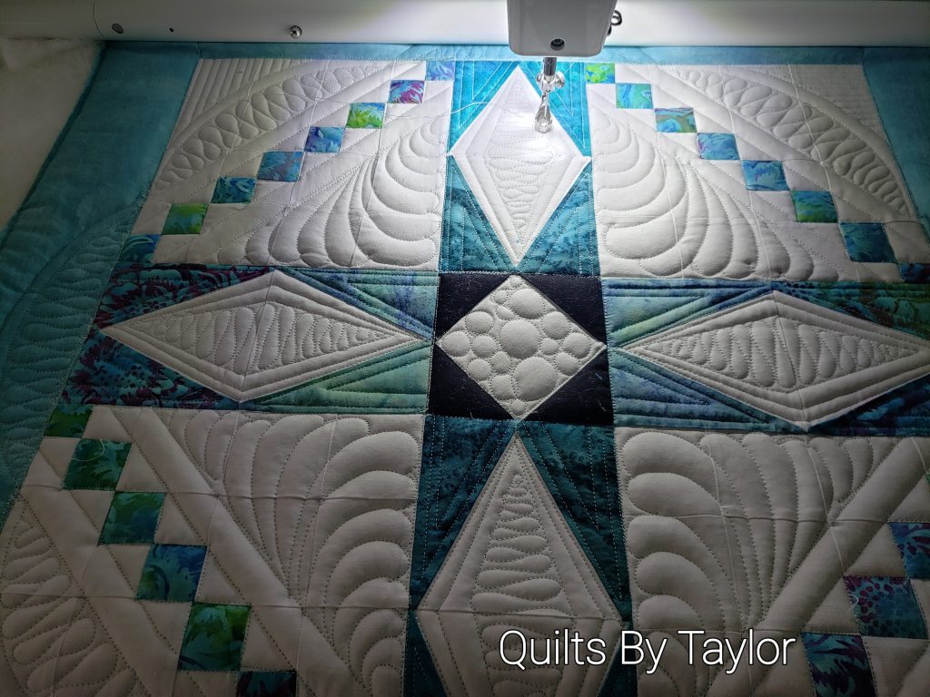 Handmade quilt designs/ Storm at Sea/ Chain version, custom made home decor quilt